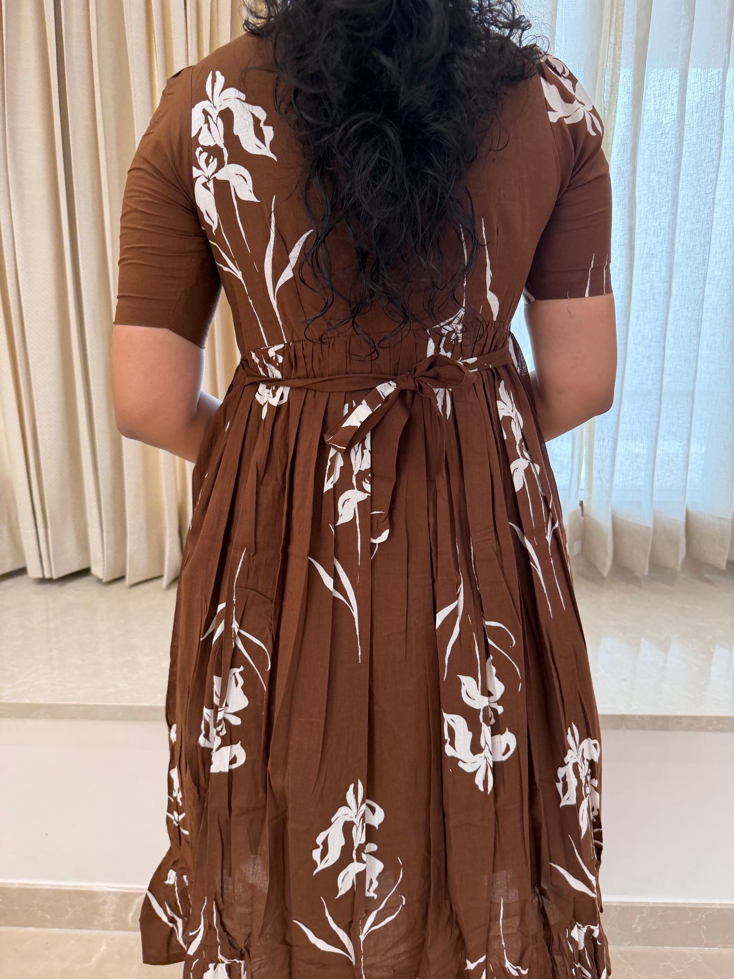 Dark Brown Cotton Maxi