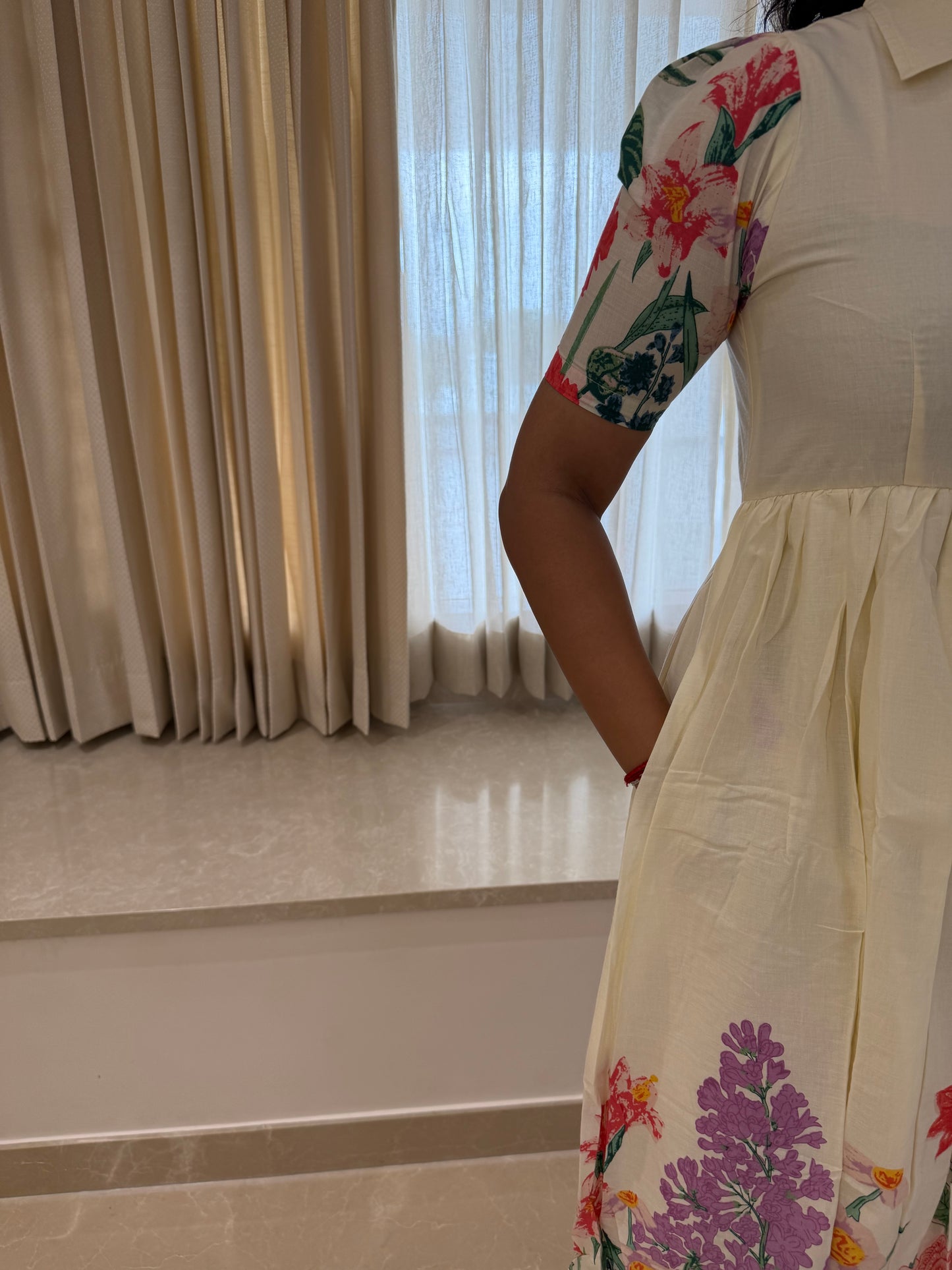 White Blossom Cotton Maxi
