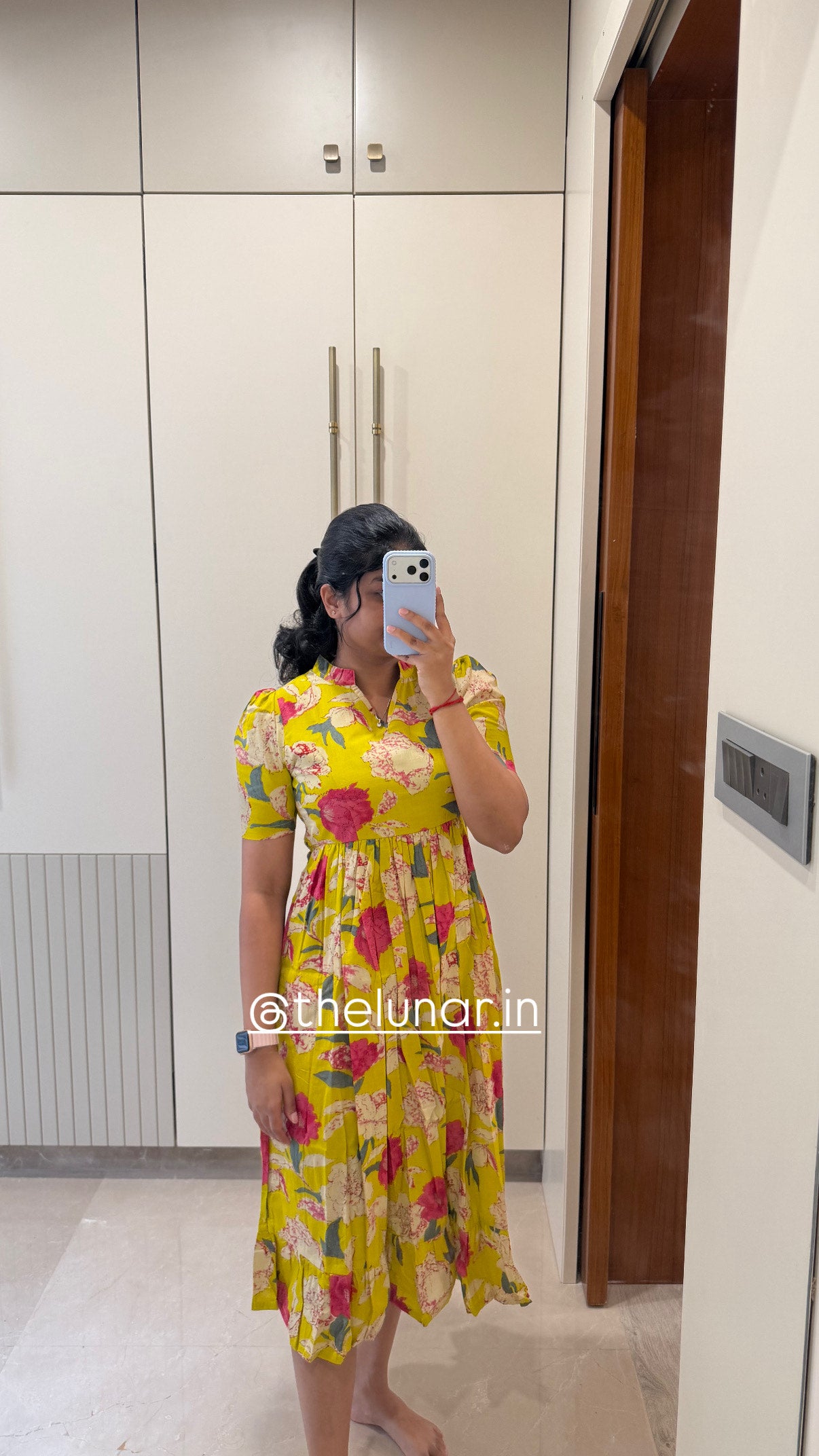 Yellow Flower Cotton Maxi