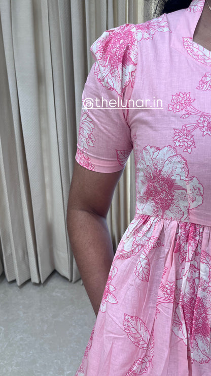 Baby Pink Cotton Maxi