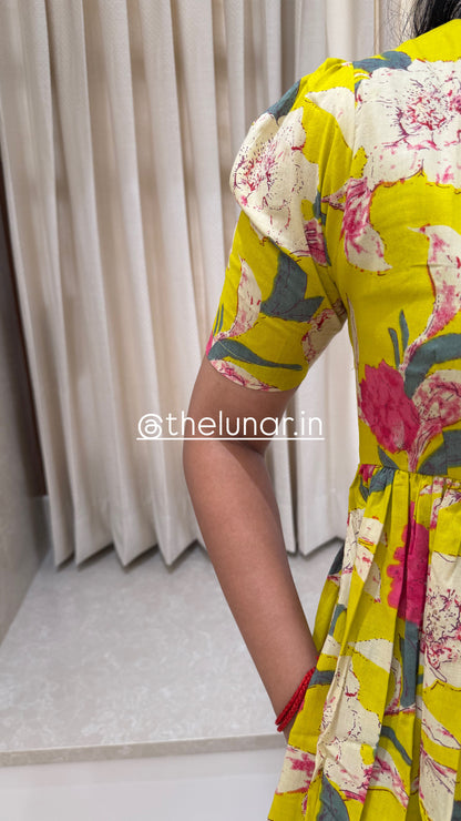 Yellow Flower Cotton Maxi