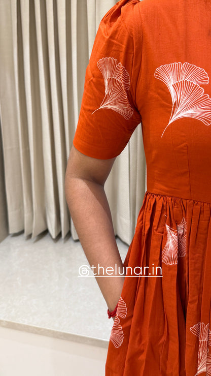 Rust Orange Cotton Maxi