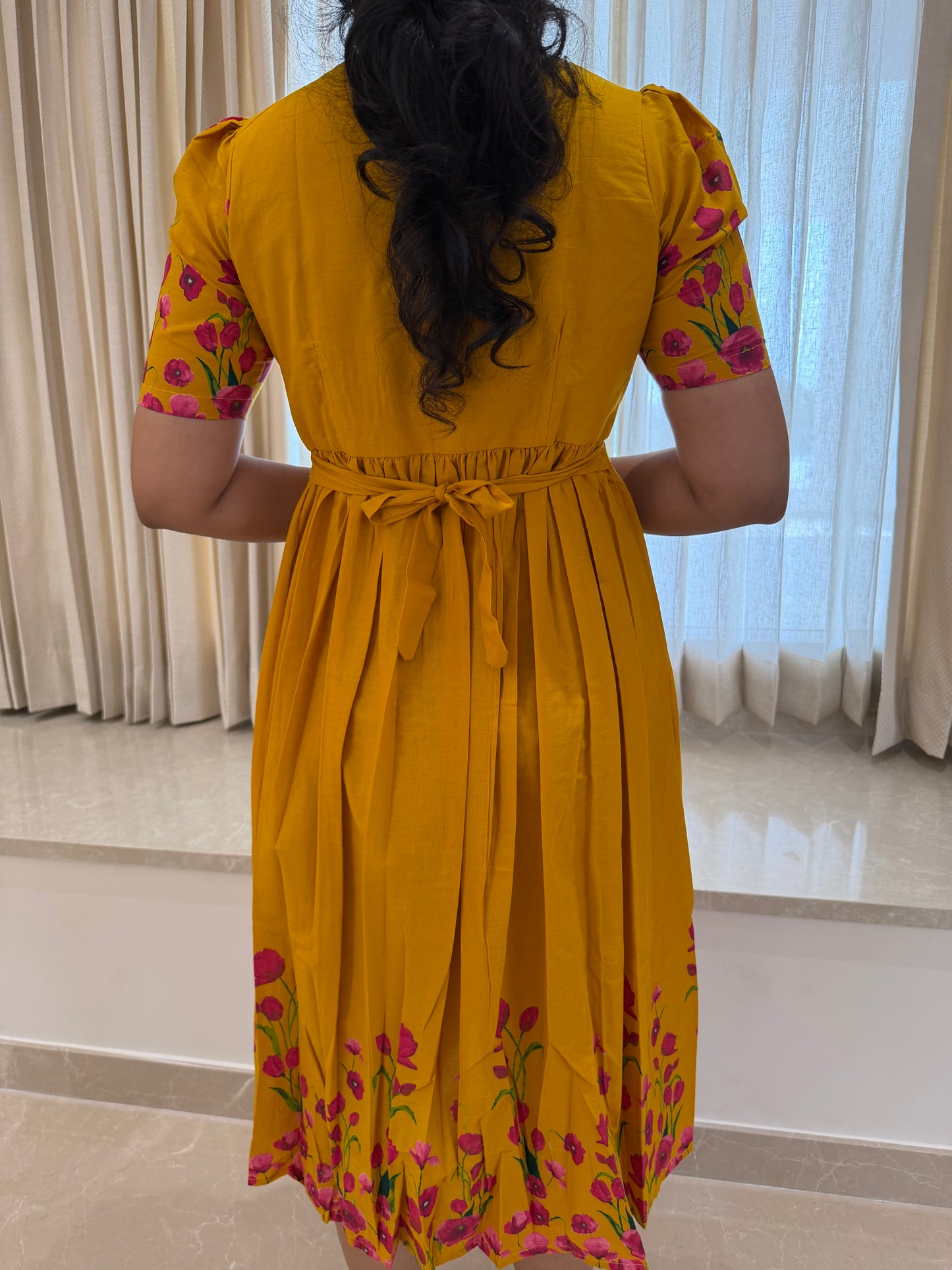 Yellow Blossom Cotton Maxi