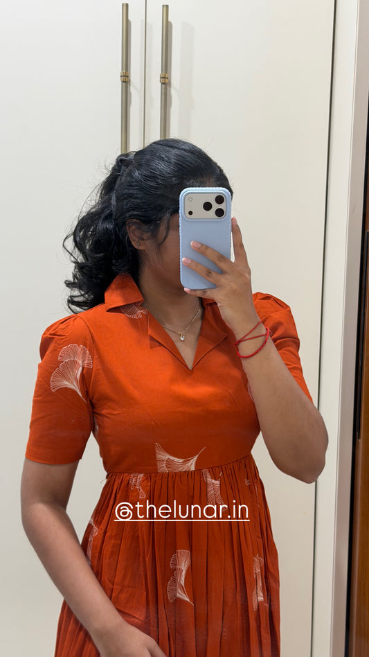 Rust Orange Cotton Maxi