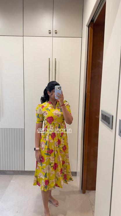 Yellow Flower Cotton Maxi