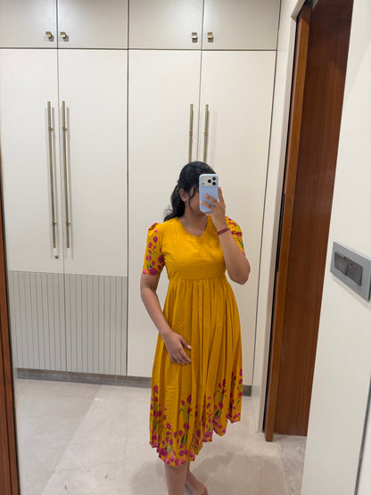 Yellow Blossom Cotton Maxi