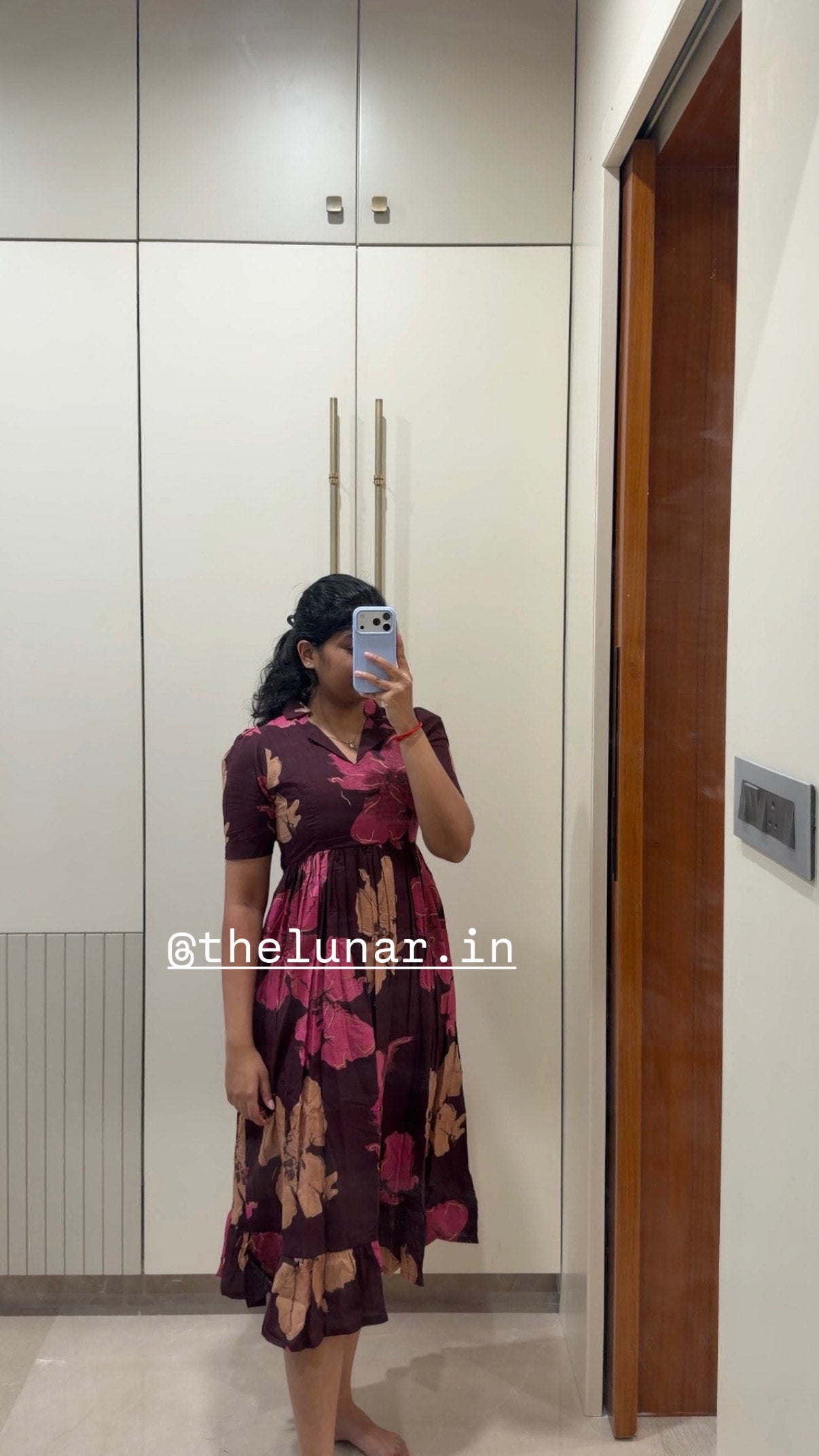 Purple Multi Floral Cotton Maxi