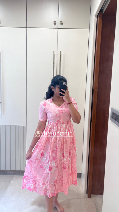 Baby Pink Cotton Maxi