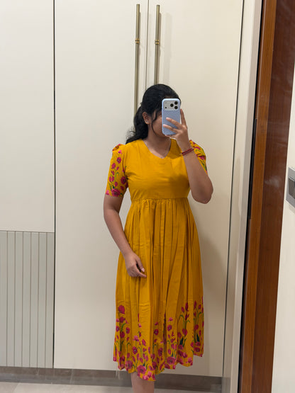 Yellow Blossom Cotton Maxi