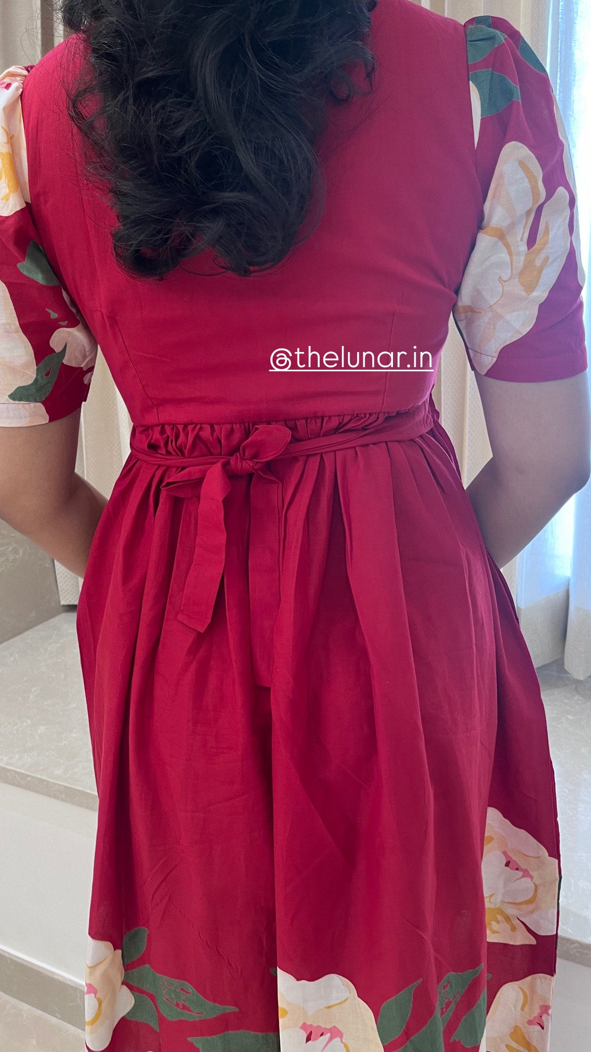 Red Blossom Cotton Maxi