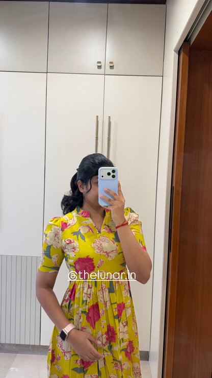 Yellow Flower Cotton Maxi