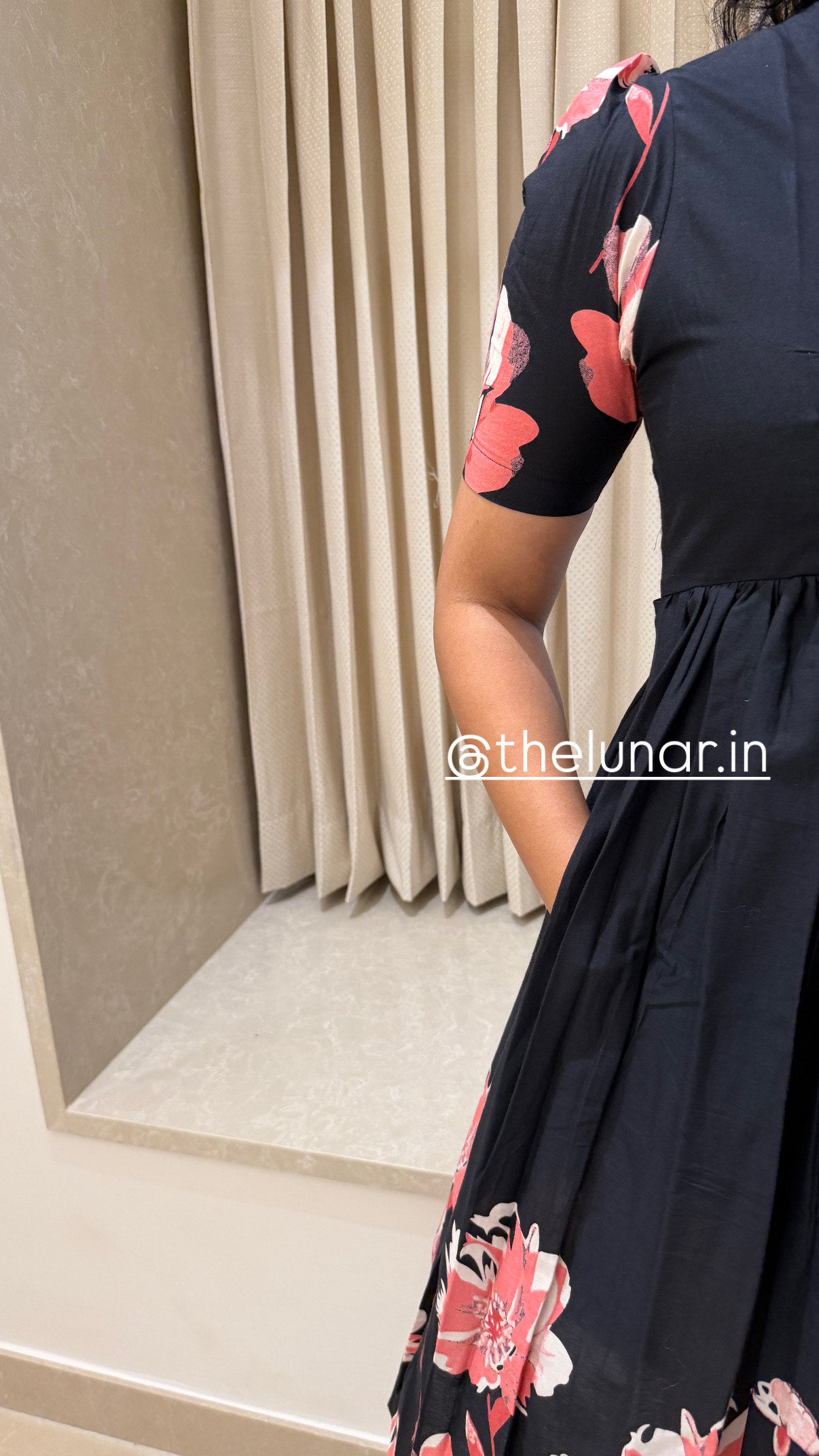 Black Blossom Cotton Maxi