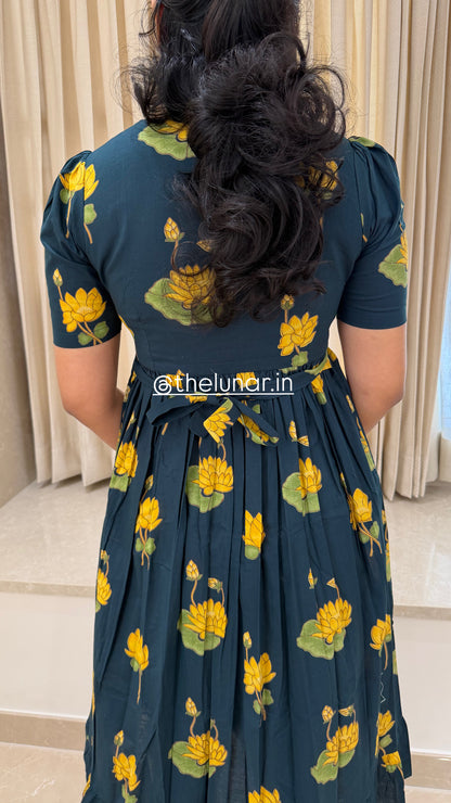 Green Lotus Cotton Maxi