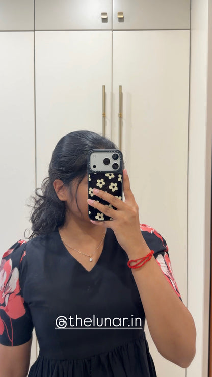 Black Blossom Cotton Maxi