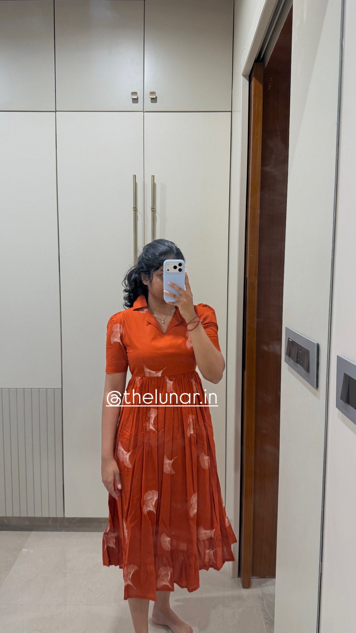 Rust Orange Cotton Maxi