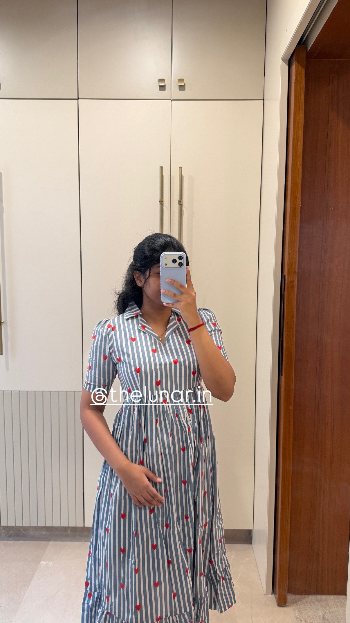 Grey Heart Cotton Maxi