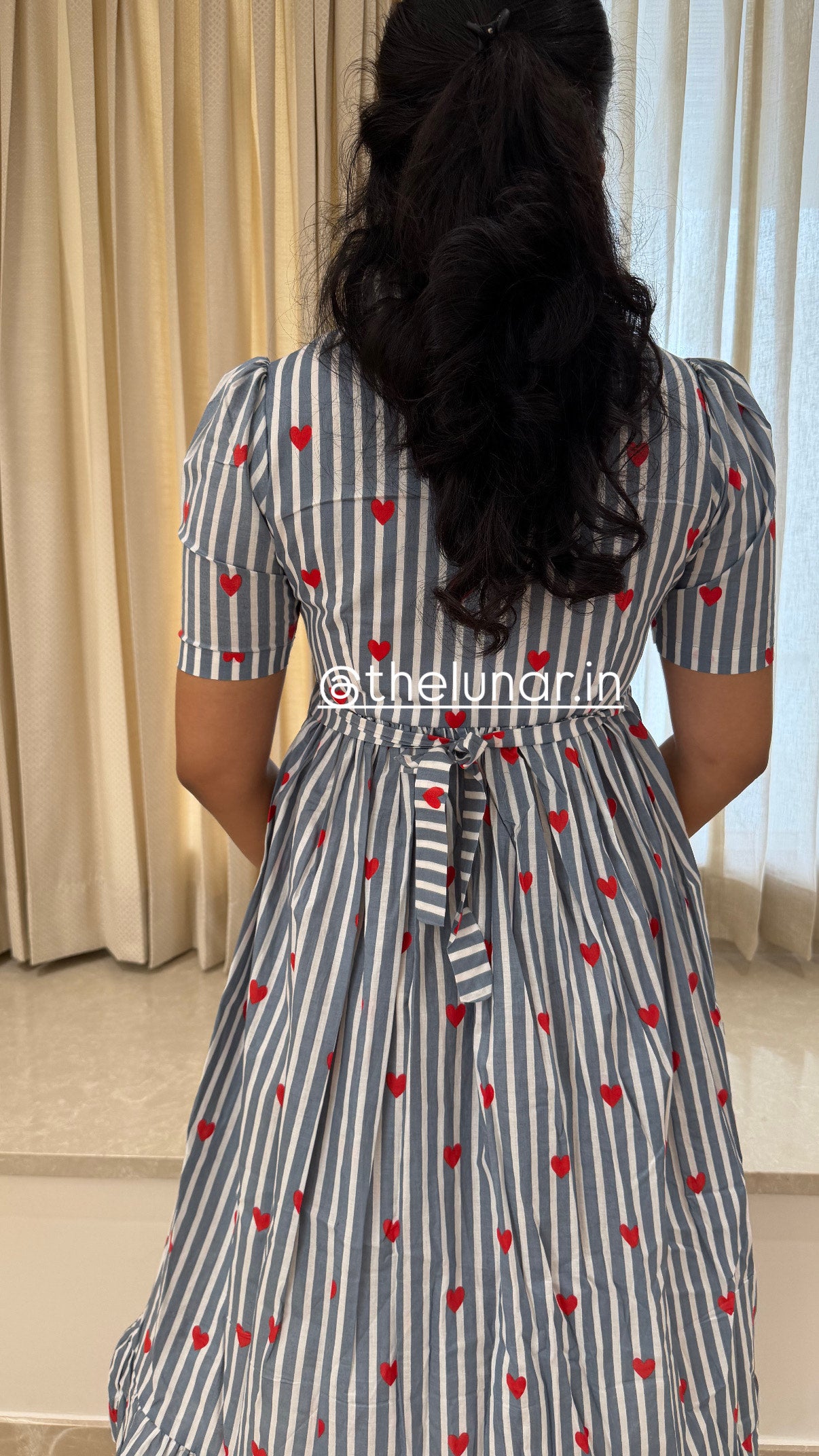 Grey Heart Cotton Maxi