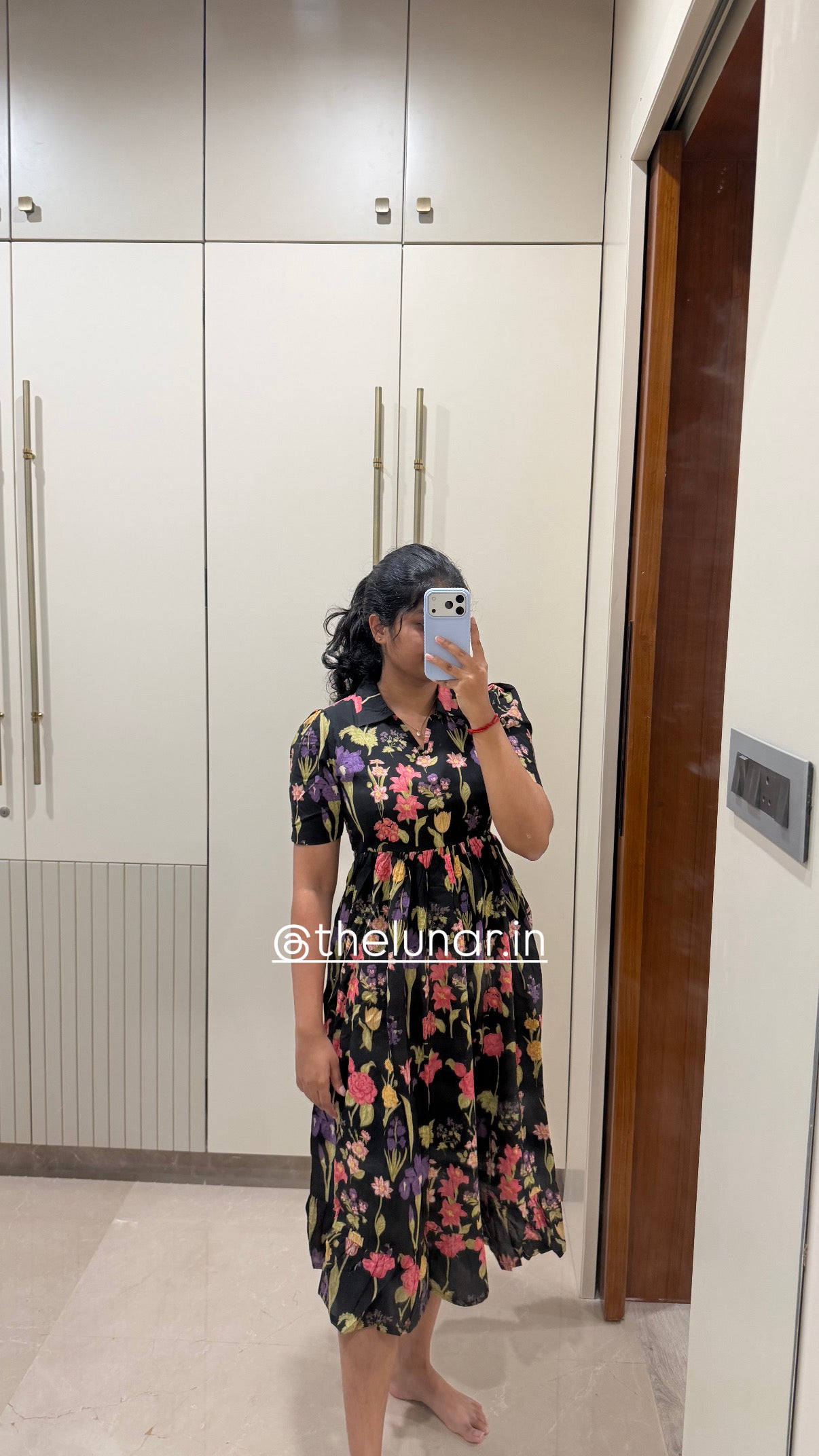 Black Spring Cotton Maxi