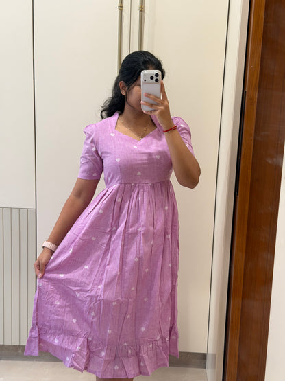 Purple Heart Handloom Cotton Maxi