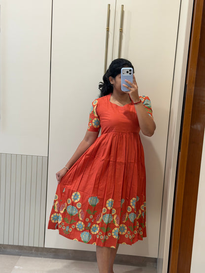 Rust Garden Cotton Maxi