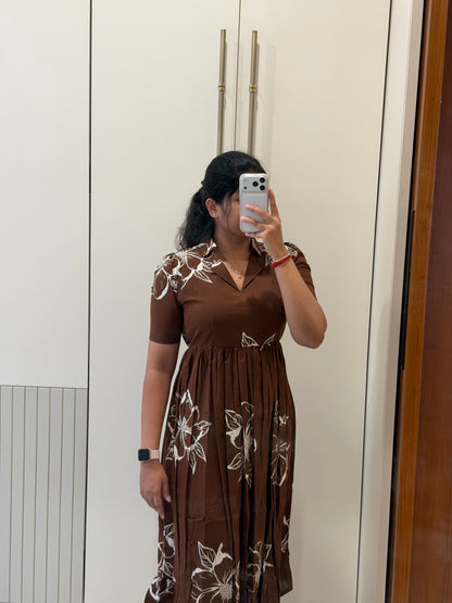 Chocolate Brown Cotton Maxi
