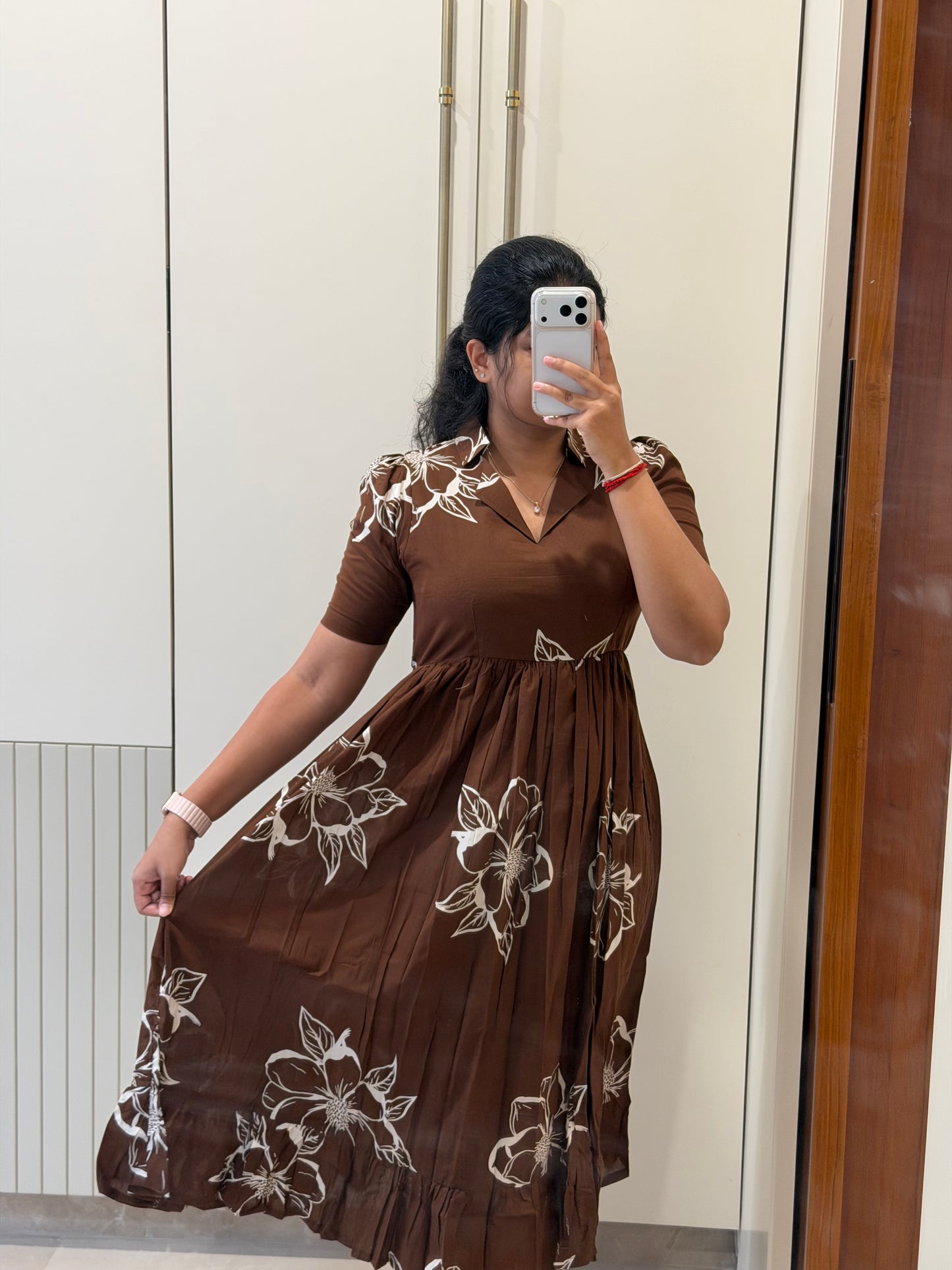 Chocolate Brown Cotton Maxi