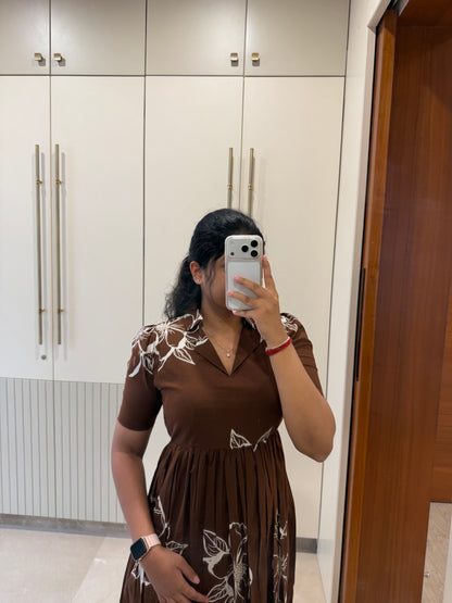 Chocolate Brown Cotton Maxi