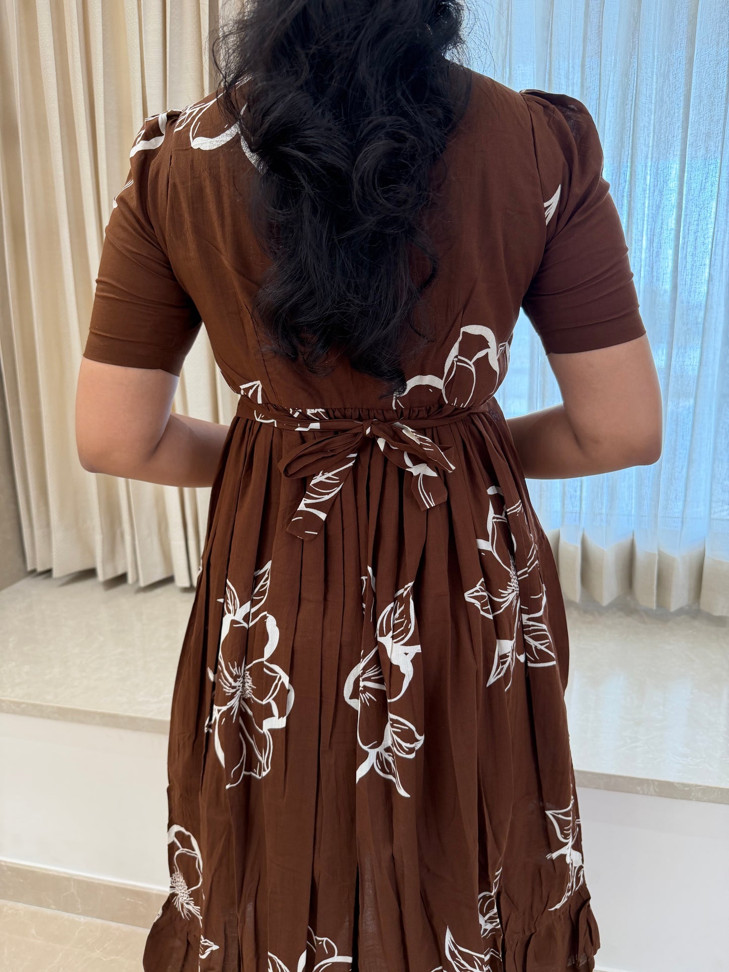 Chocolate Brown Cotton Maxi