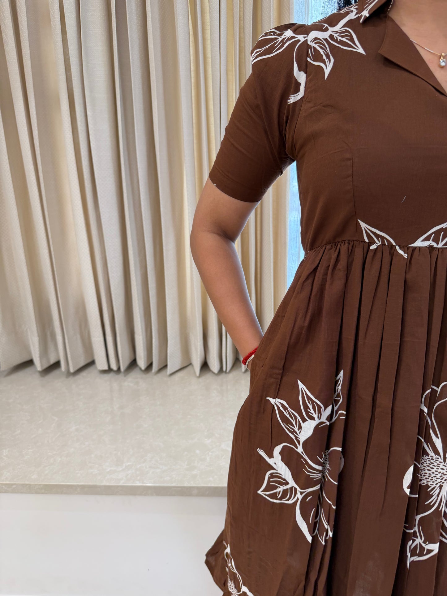 Chocolate Brown Cotton Maxi