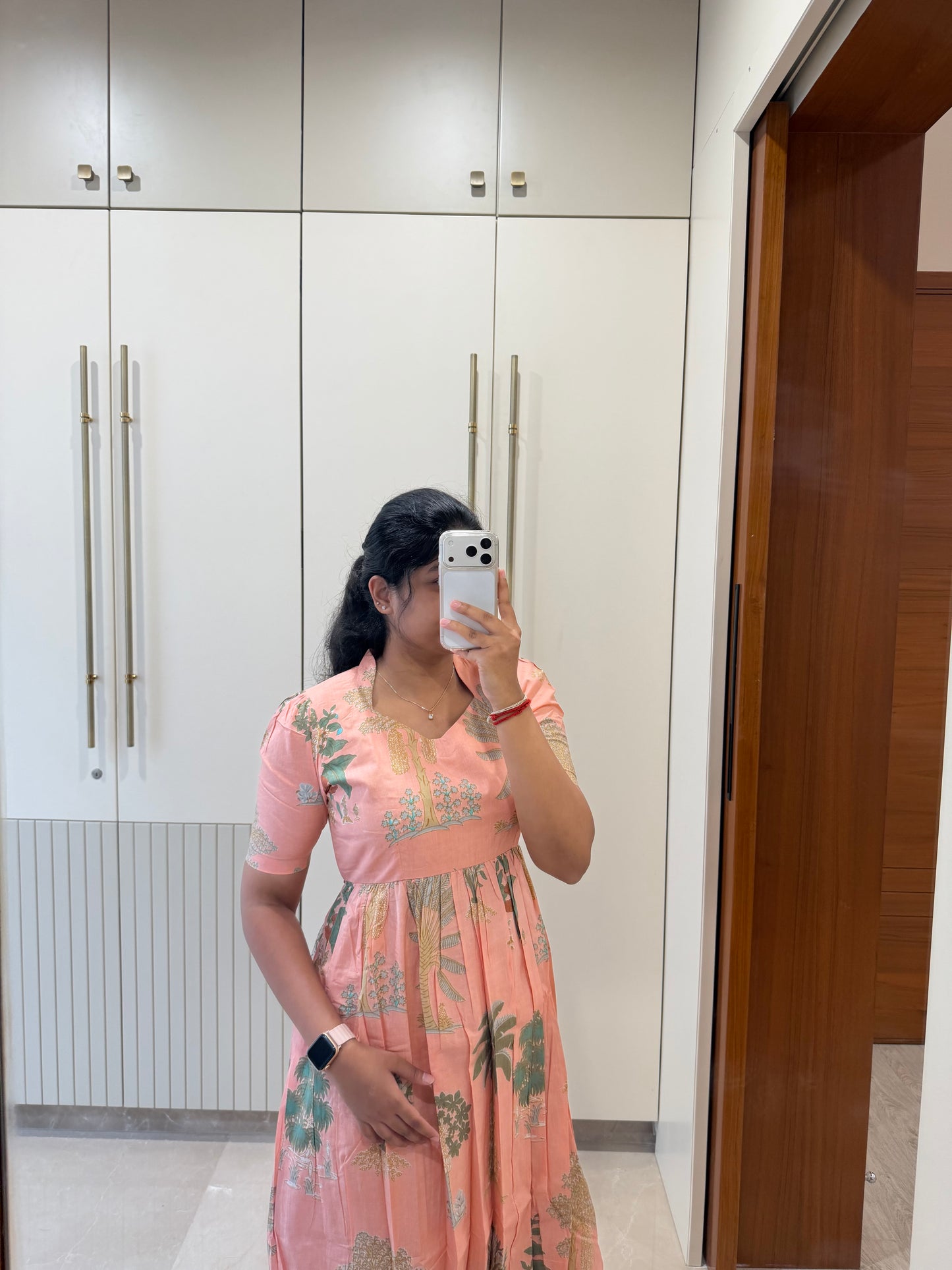 Peach Forest Cotton Maxi