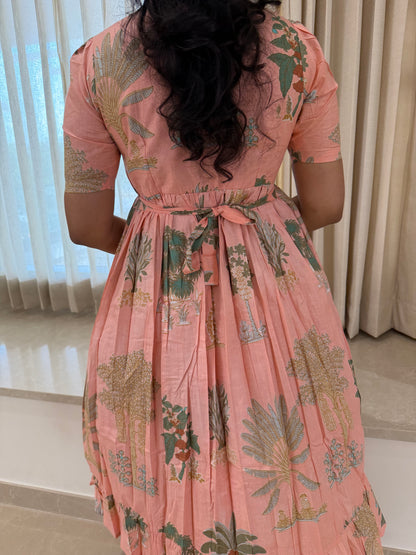 Peach Forest Cotton Maxi