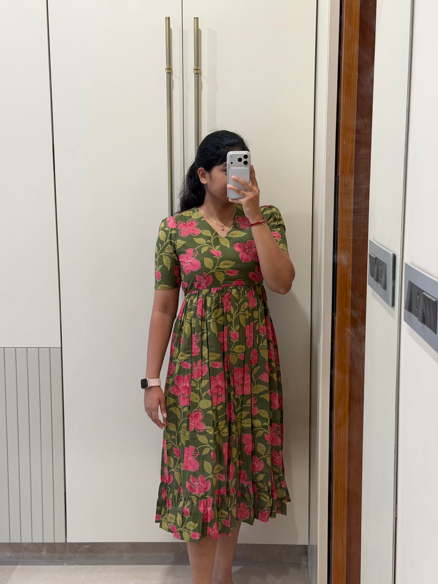 Olive Green Cotton Maxi