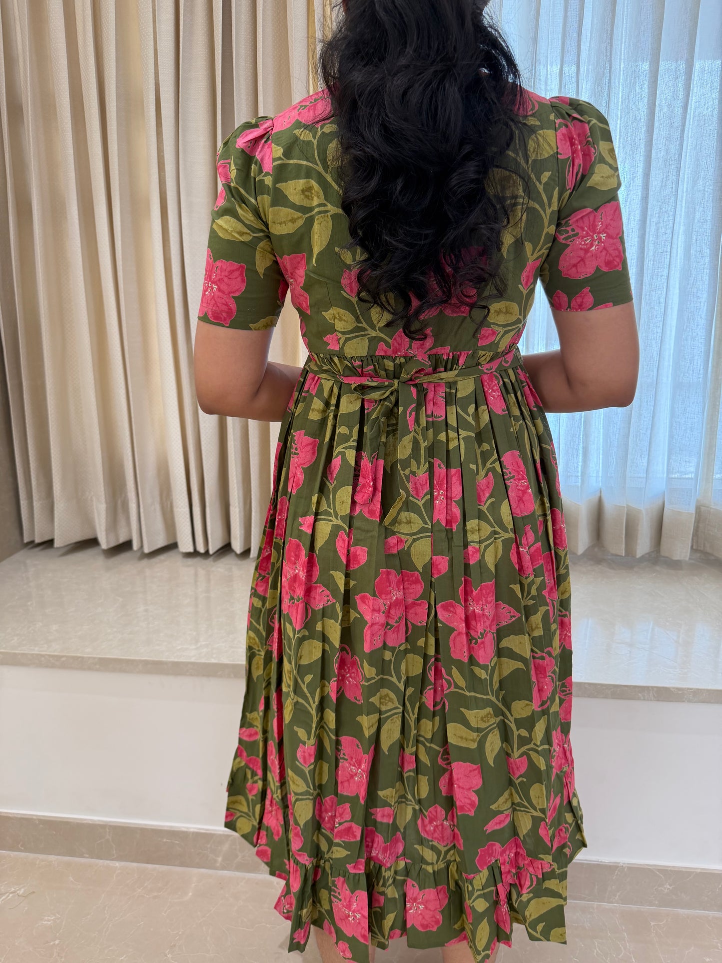 Olive Green Cotton Maxi
