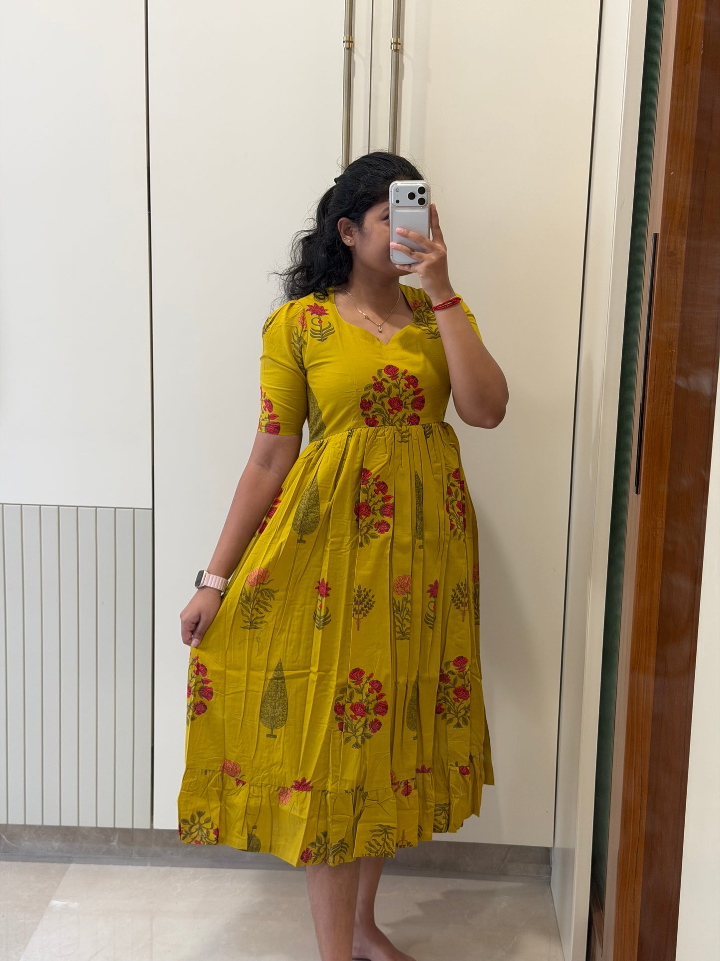 Mustard Yellow Cotton Maxi