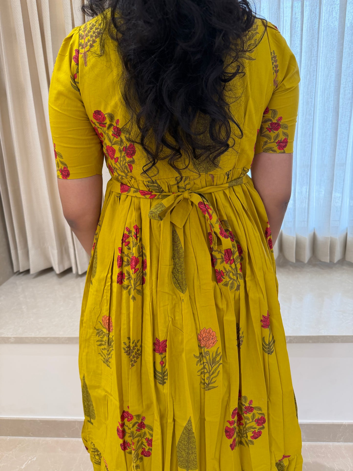 Mustard Yellow Cotton Maxi