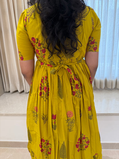 Mustard Yellow Cotton Maxi