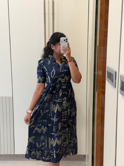 Midnight Blue Cotton Maxi