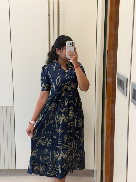 Midnight Blue Cotton Maxi