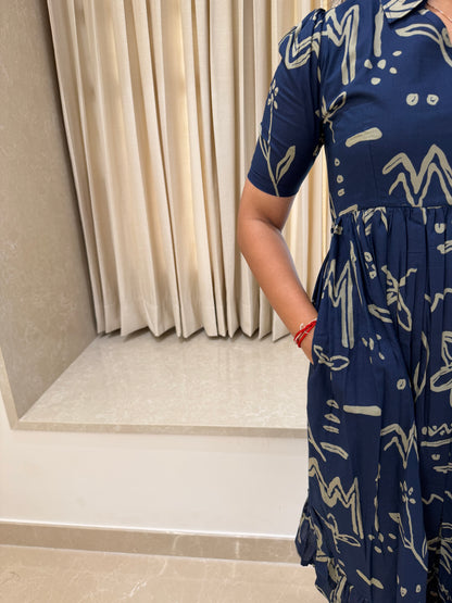 Midnight Blue Cotton Maxi