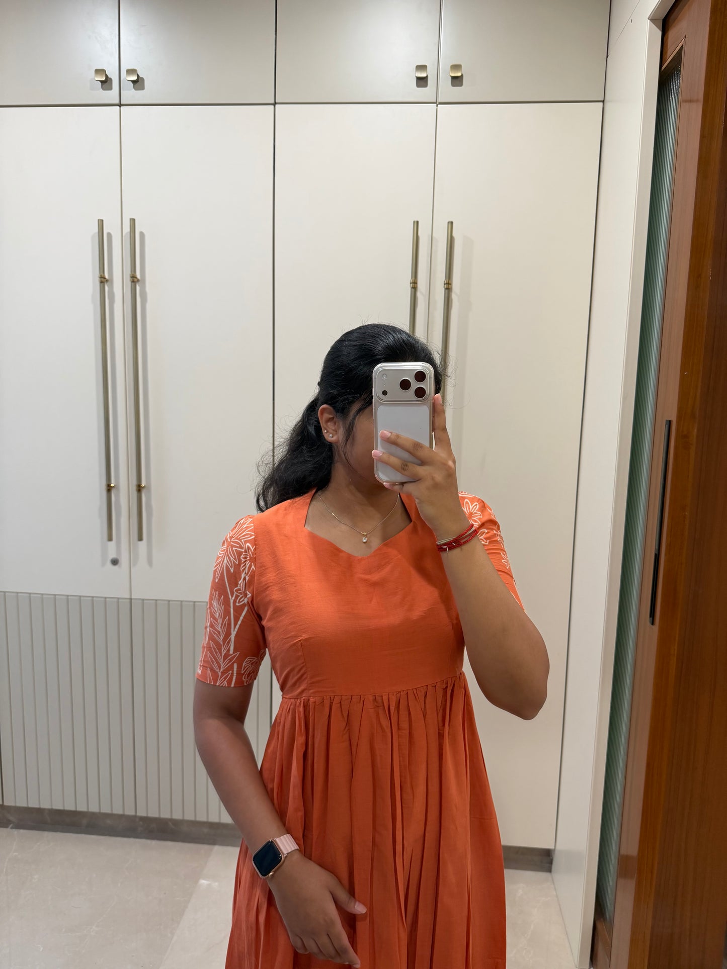 Orange Jungle Cotton Maxi