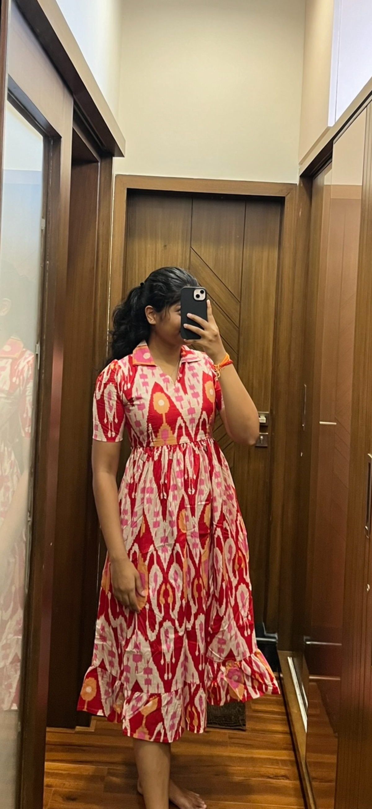 Red Lines Cotton Maxi