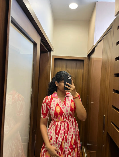 Red Lines Cotton Maxi