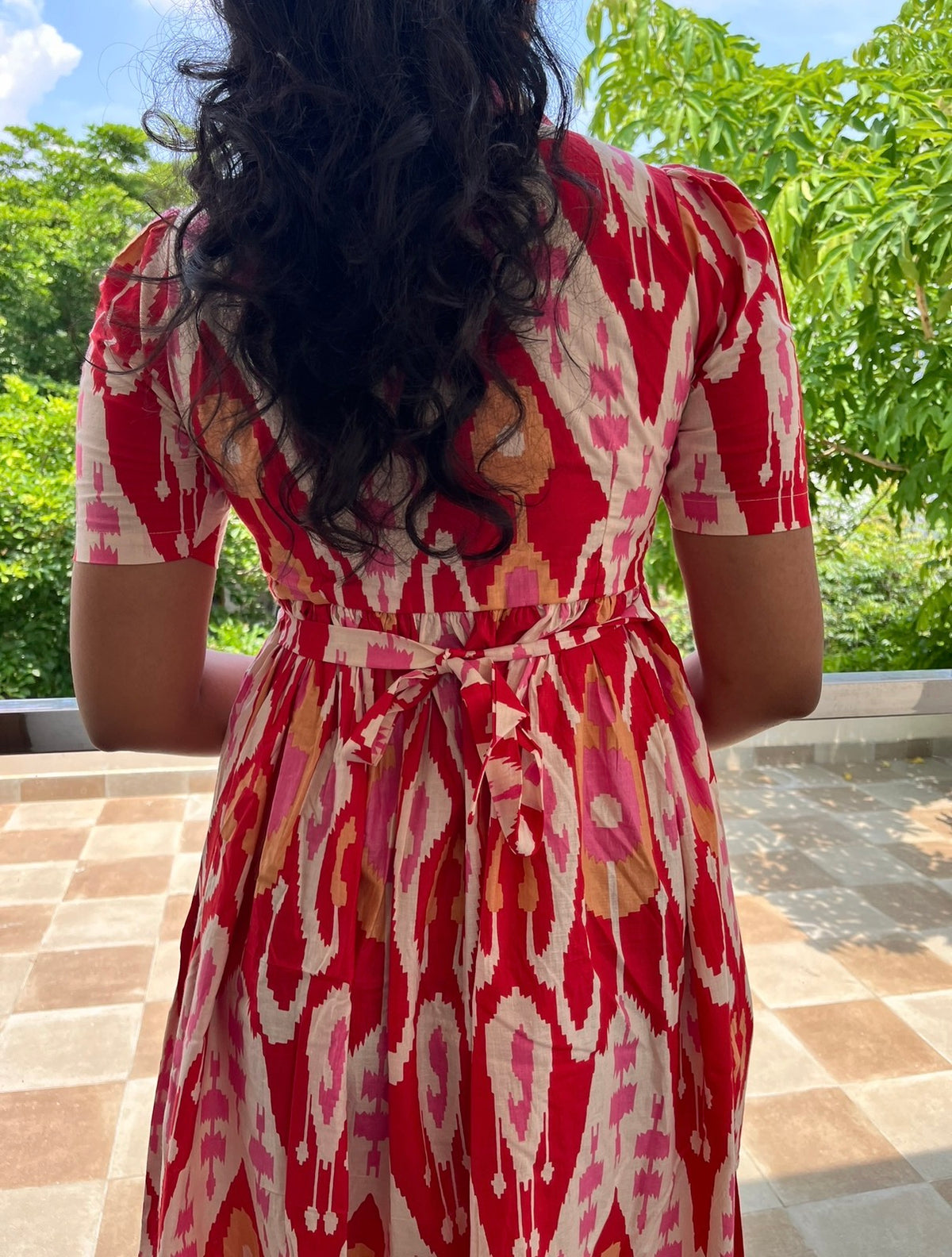 Red Lines Cotton Maxi