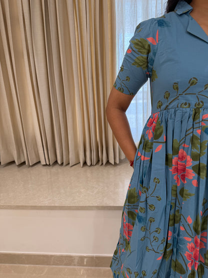 Classic Blue Cotton Maxi