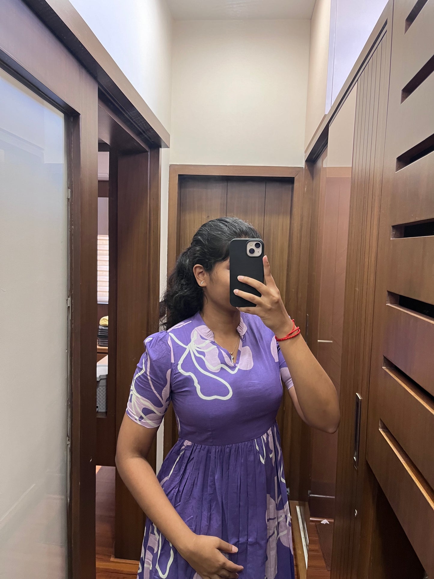 Purple Design Cotton Maxi