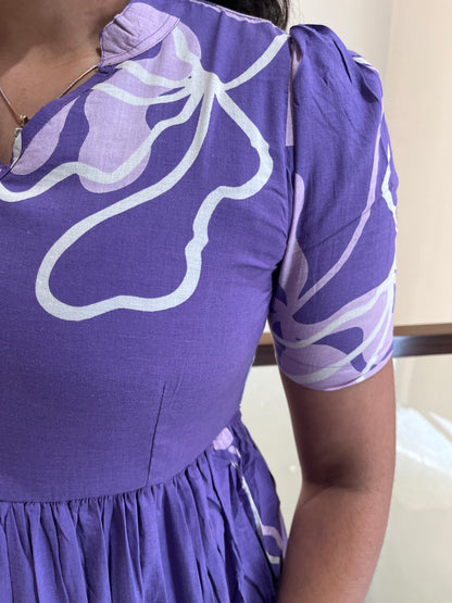 Purple Design Cotton Maxi