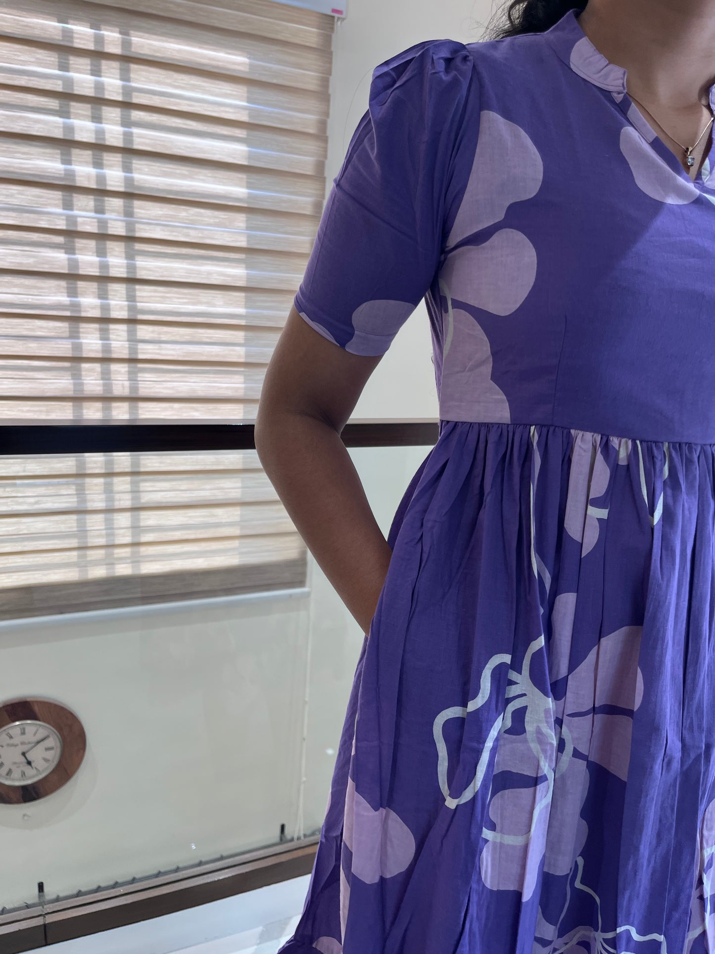 Purple Design Cotton Maxi