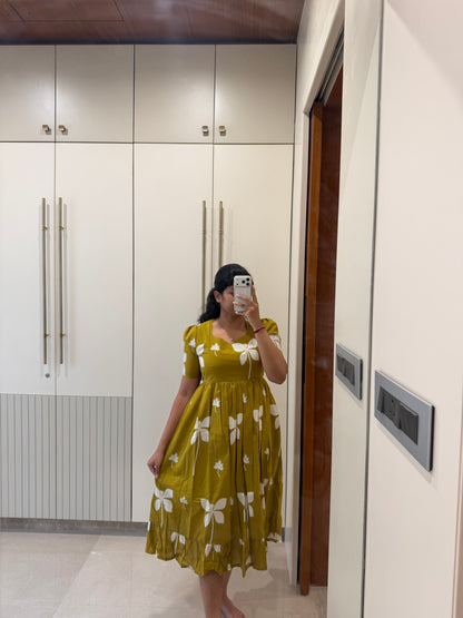 Mustard Cotton Maxi