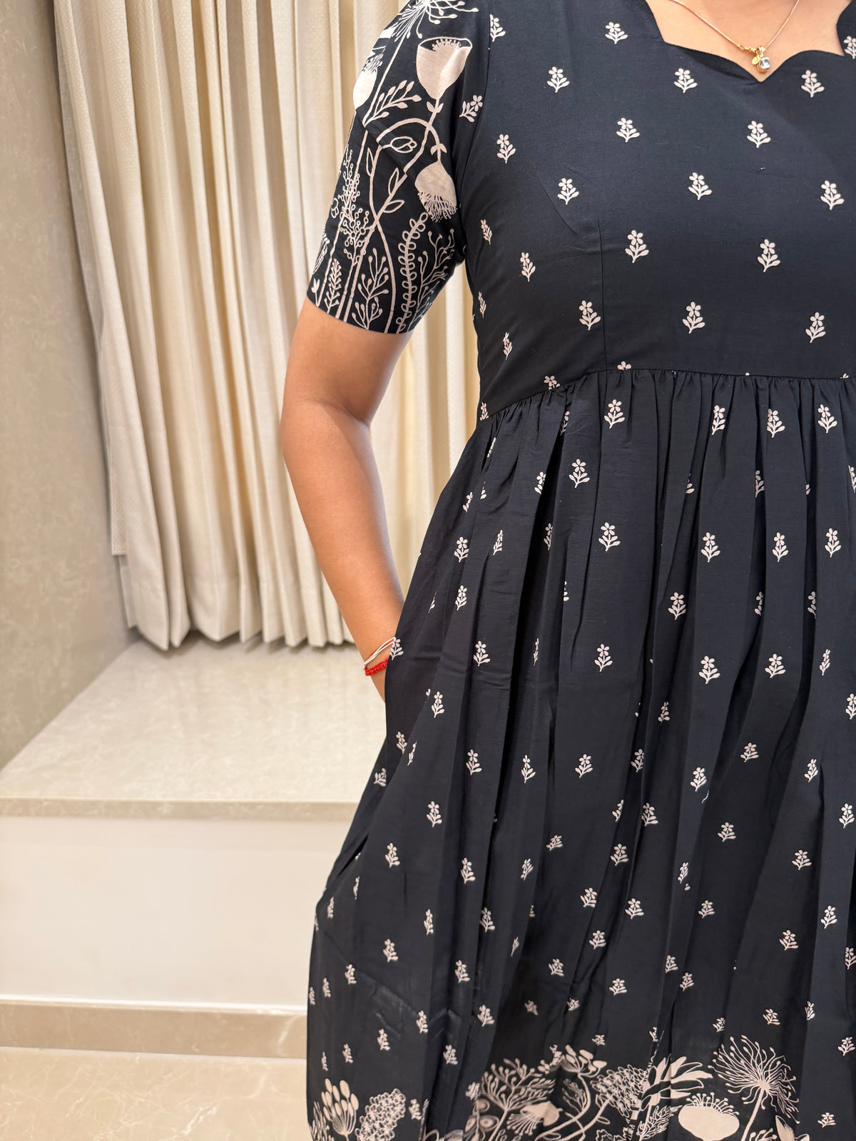 Midnight Bloom Cotton Maxi