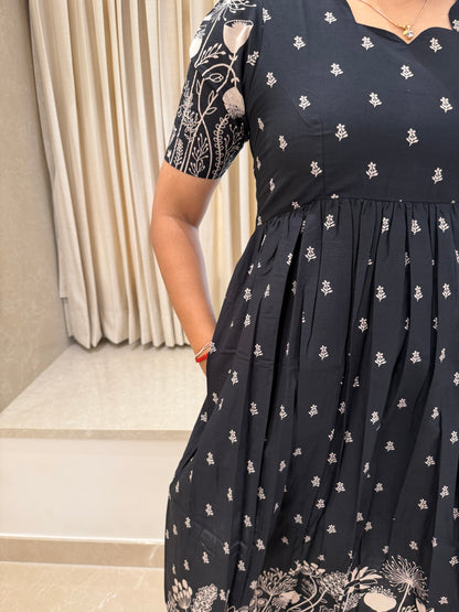 Midnight Bloom Cotton Maxi